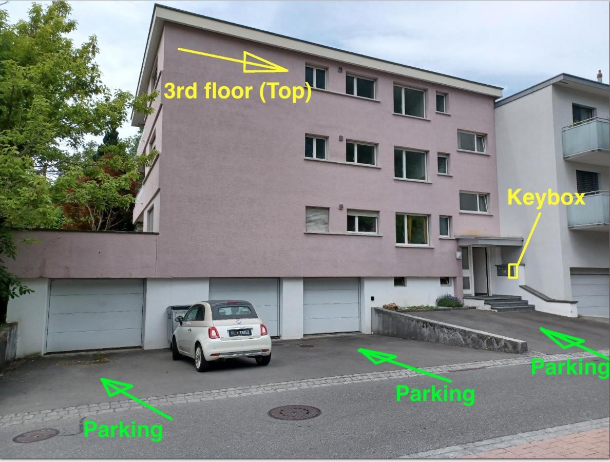 Schone Grosse Attika-Wohnung Im Zentrum Von Vaduz Inkl. Parkplatz Exteriör bild